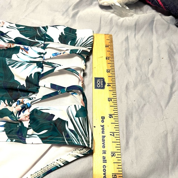 NWOT Yonique HIGH WAIST tummy control crisscross sides bikini bottom 24W - Picture 7 of 13